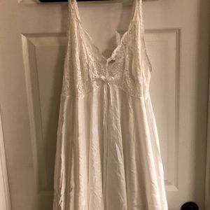 Sexy white lace chemise